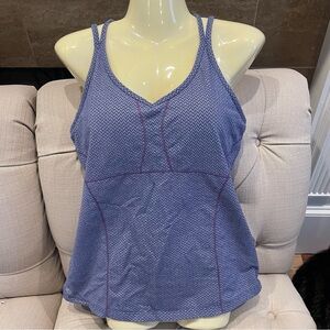 BU: ATHLETA Herringbone Empowerment Tank Top Women’s L Purple activewear outdoor